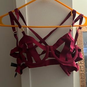 Victoria’s Secret Very Sexy Bra & Matching Panty in Maroon.